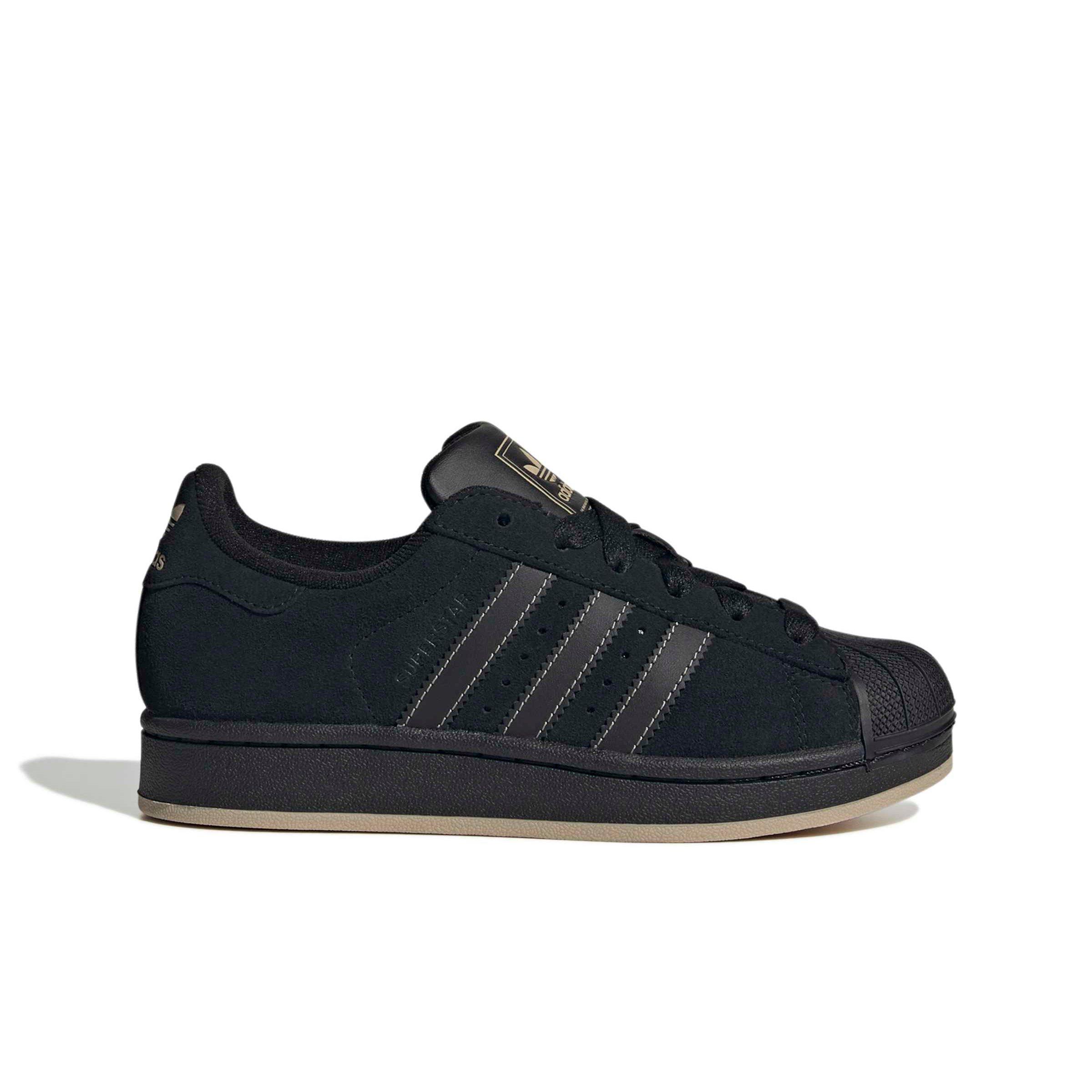 adidas Originals Superstar II "Core Black/Core Black/Stone Khaki" Grade School Boys' Shoe - BLACK/BLACK/STONE